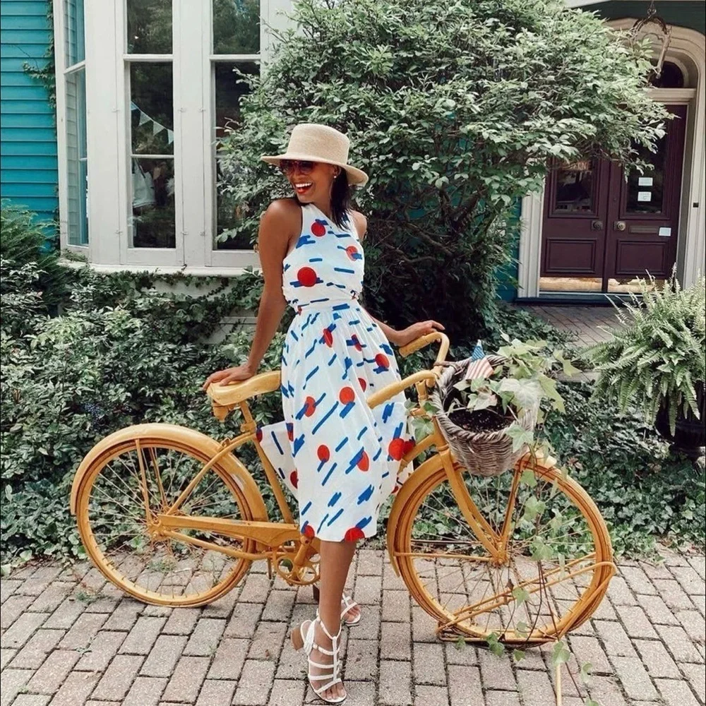ModCloth Sweet Sunrise Asymmetrical Wrap Midi Dress
